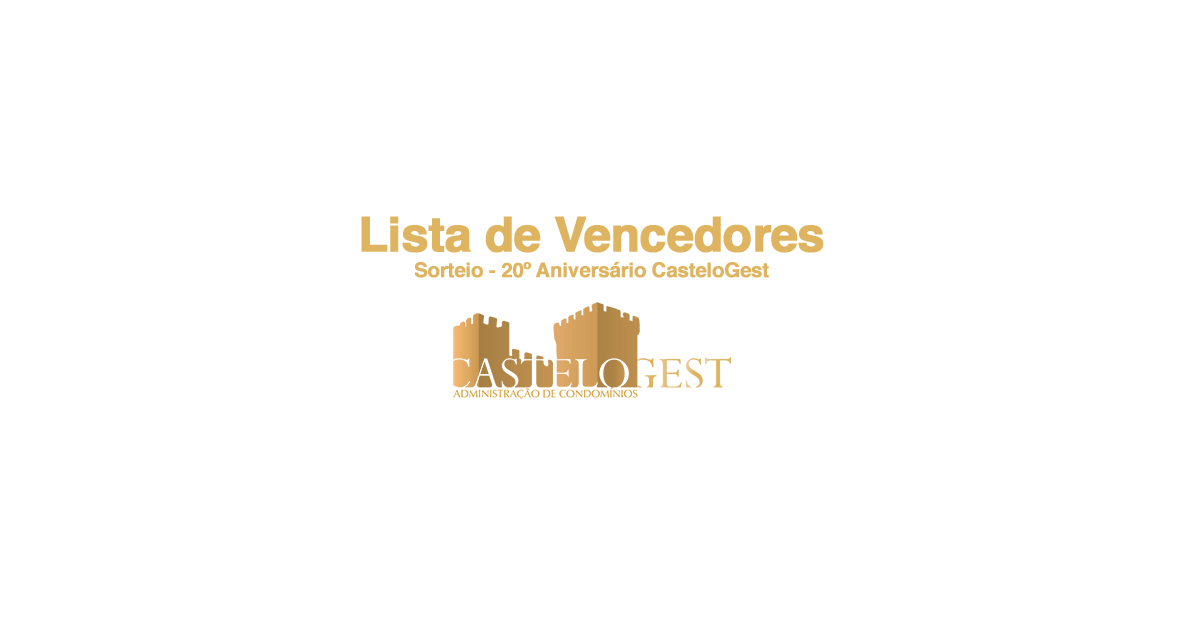 Lista Vencedores 20º Aniversário CasteloGest